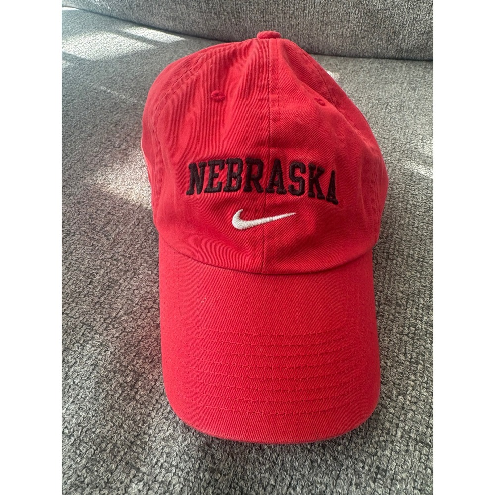 Nike Nebraska Cornhuskers Red Adjustable Strapback Hat Mens OSFM